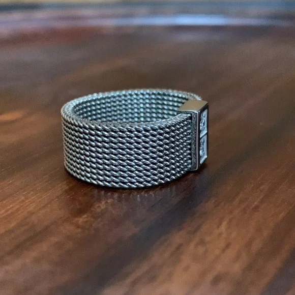Stainless steel rhinestone ring size 6.5 - Picture 4 of 7